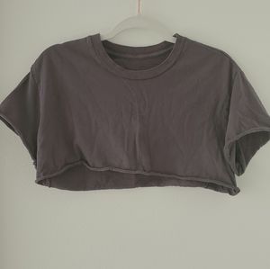 Alo crop top dusty lavender grey small 0-2